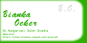bianka ocker business card